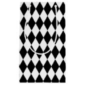 白黒ダイヤモンドデザイン スモールペーパーバッグ (正面)