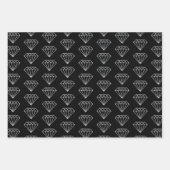 白黒ダイヤモンドハイヒール結婚シューズ ラッピングペーパーシート (正面2)