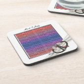 白黒ダイヤモンドハートコースター コースター (左側)