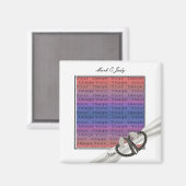 白黒ダイヤモンドハート磁石 マグネット (正面/裏面)