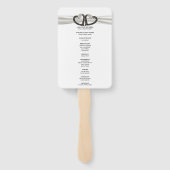 白黒ダイヤモンドハート結婚式 プログラムファン ハンドファン (裏面)