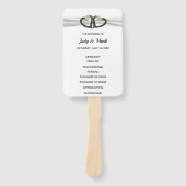 白黒ダイヤモンドハート結婚式 プログラムファン ハンドファン (正面)