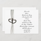 白黒ダイヤモンドバチェロレッテ招待状 招待状 (正面/裏面)