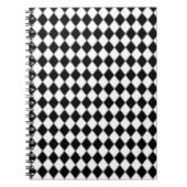 白黒ダイヤモンドパターアーガイルン ノートブック (正面)