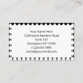 白黒ダイヤモンドパターアーガイルン 名刺 (裏面)