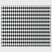 白黒ダイヤモンドパターンラッピング紙 ラッピングペーパー (フラット)