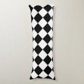 白黒ダイヤモンドパターン抱き枕 ボディピロー (正面縦)