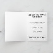 白黒ダイヤモンドパターン招待状 招待状 (内部)