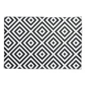 白黒ダイヤモンドパターン枕ケース 枕カバー (裏面-左)