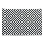 白黒ダイヤモンドパターン枕ケース 枕カバー (裏面-右)