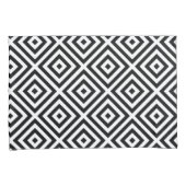 白黒ダイヤモンドパターン枕ケース 枕カバー (正面右)