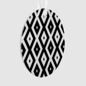 白黒ダイヤモンドパターン オーナメント (正面)