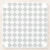 白黒ダイヤモンドパターン ガラスコースター (裏面)