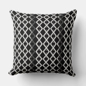 白黒ダイヤモンドパターン クッション (正面)