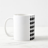 白黒ダイヤモンドパターン コーヒーマグカップ (左)