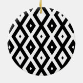 白黒ダイヤモンドパターン セラミックオーナメント (裏面)