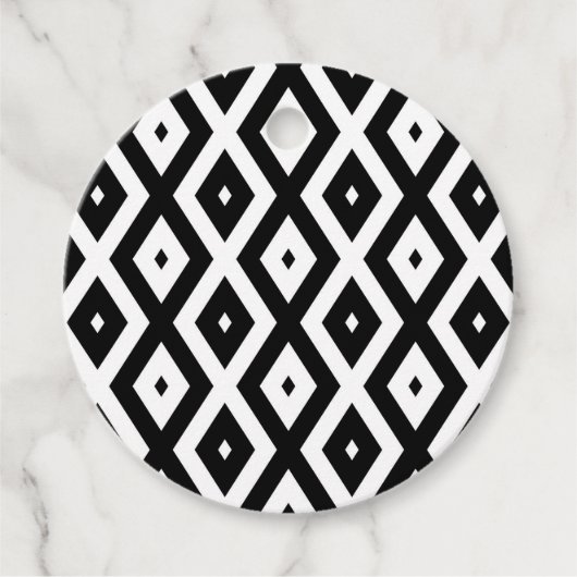 白黒ダイヤモンドパターン フェイバータグ (正面)