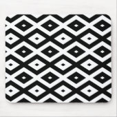 白黒ダイヤモンドパターン マウスパッド (正面)