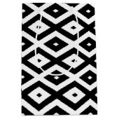 白黒ダイヤモンドパターン ミディアムペーパーバッグ (正面)