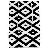 白黒ダイヤモンドパターン ミディアムペーパーバッグ (裏面)