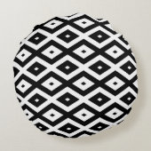 白黒ダイヤモンドパターン ラウンドクッション (裏面)