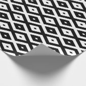 白黒ダイヤモンドパターン ラッピングペーパー (角)