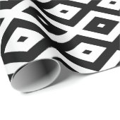 白黒ダイヤモンドパターン ラッピングペーパー (ロールコーナー)