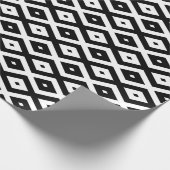 白黒ダイヤモンドパターン ラッピングペーパー (角)