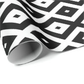 白黒ダイヤモンドパターン ラッピングペーパー (ロールコーナー)