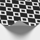 白黒ダイヤモンドパターン ラッピングペーパー (角)