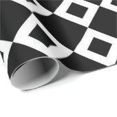 白黒ダイヤモンドパターン ラッピングペーパー (ロールコーナー)