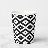 白黒ダイヤモンドパターン 紙コップ (左)