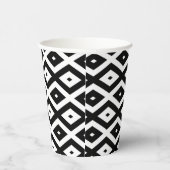 白黒ダイヤモンドパターン 紙コップ (右)