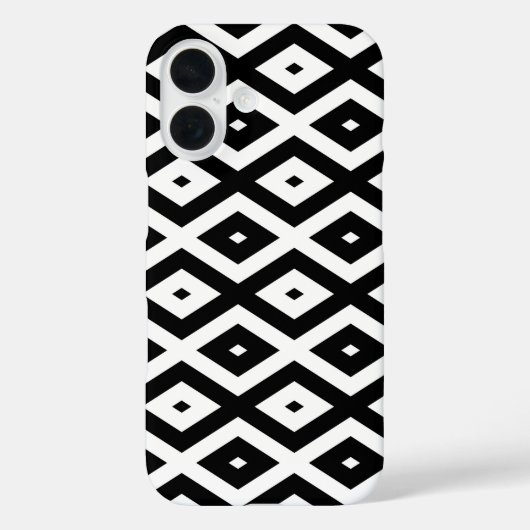 白黒ダイヤモンドパターン Case-Mate iPhoneケース (裏面)