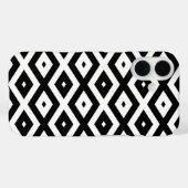 白黒ダイヤモンドパターン Case-Mate iPhoneケース (裏面 (横))