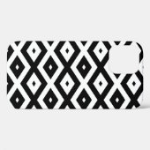 白黒ダイヤモンドパターン Case-Mate iPhoneケース (裏面 (横))