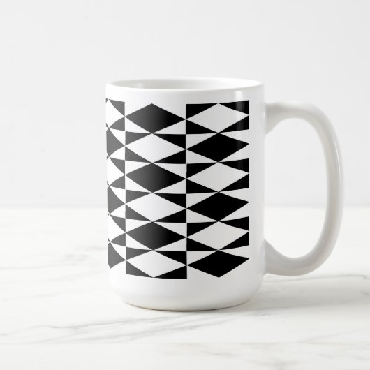 白黒ダイヤモンド コーヒーマグカップ (右)