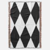 白黒ダイヤモンド スローブランケット (正面縦)