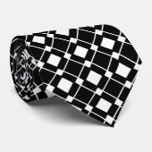 白黒ダイヤモンド – 菱形 ネクタイ (ロール)