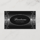 白黒ダイヤ華美ンきらめくドスタイリッシュ 名刺 (正面)