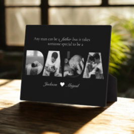 白黒ダダ4フォトコラージュ父の日 フォトプラーク