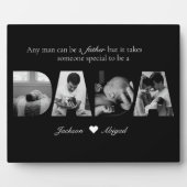 白黒ダダ4フォトコラージュ父の日 フォトプラーク (正面)