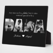 白黒ダダ4フォトコラージュ父の日 フォトプラーク (側面)