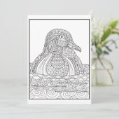 白黒ダックカード 招待状 (スタンド正面)