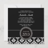 白黒ダマスガーリーク大学院パーティー 招待状 (裏面)