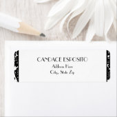 白黒ダマスクのパタファンシーーンラベル ラベル (インサイチュ)