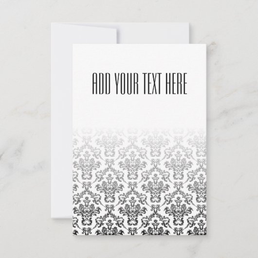 白黒ダマスクのパターン (正面)