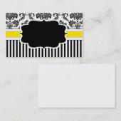 白黒ダマスクの名刺 名刺 (正面/裏面)