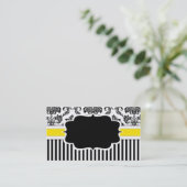 白黒ダマスクの名刺 名刺 (スタンド正面)