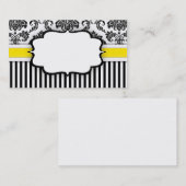 白黒ダマスクの名刺 名刺 (正面/裏面)